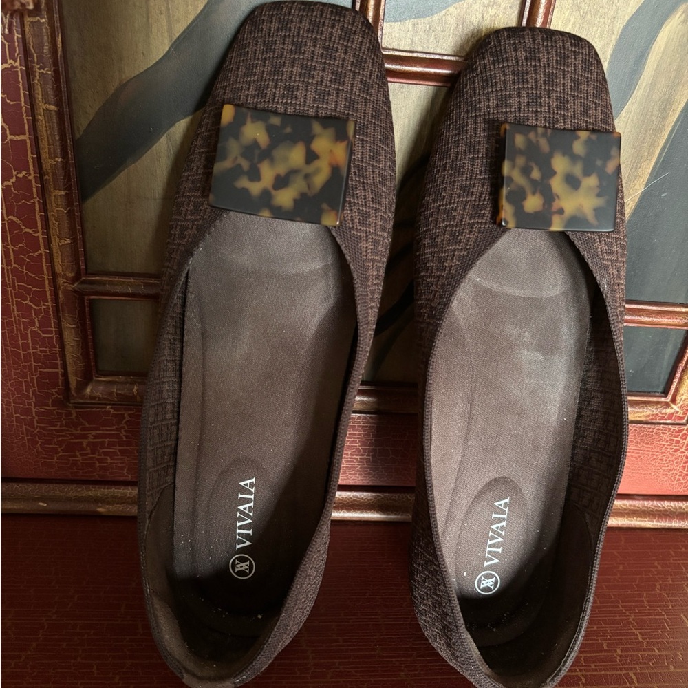 Tortoiseshell Patterned Shoe Clips - 1 pair - Picture 3 of 5